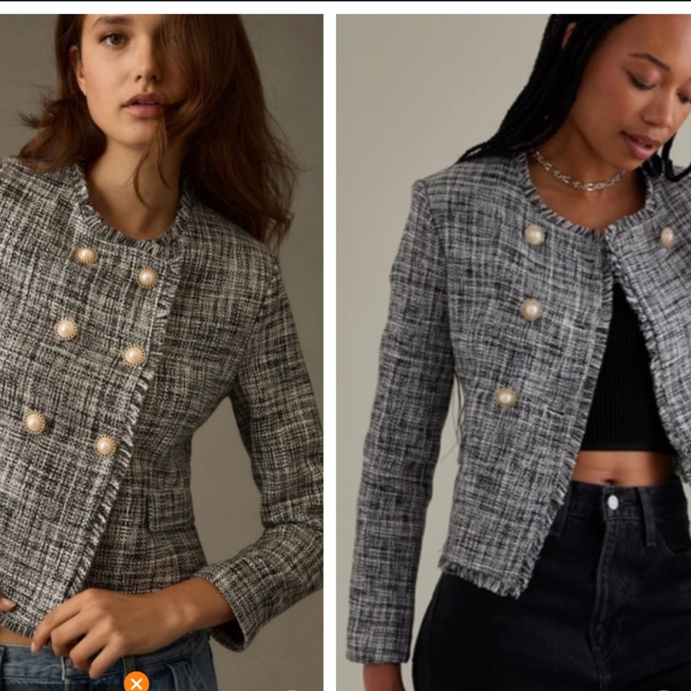 NWT Maeve by Anthropologie Tweed Double-Breasted Jacket
